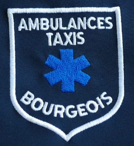 Logo brodé ambulances taxis